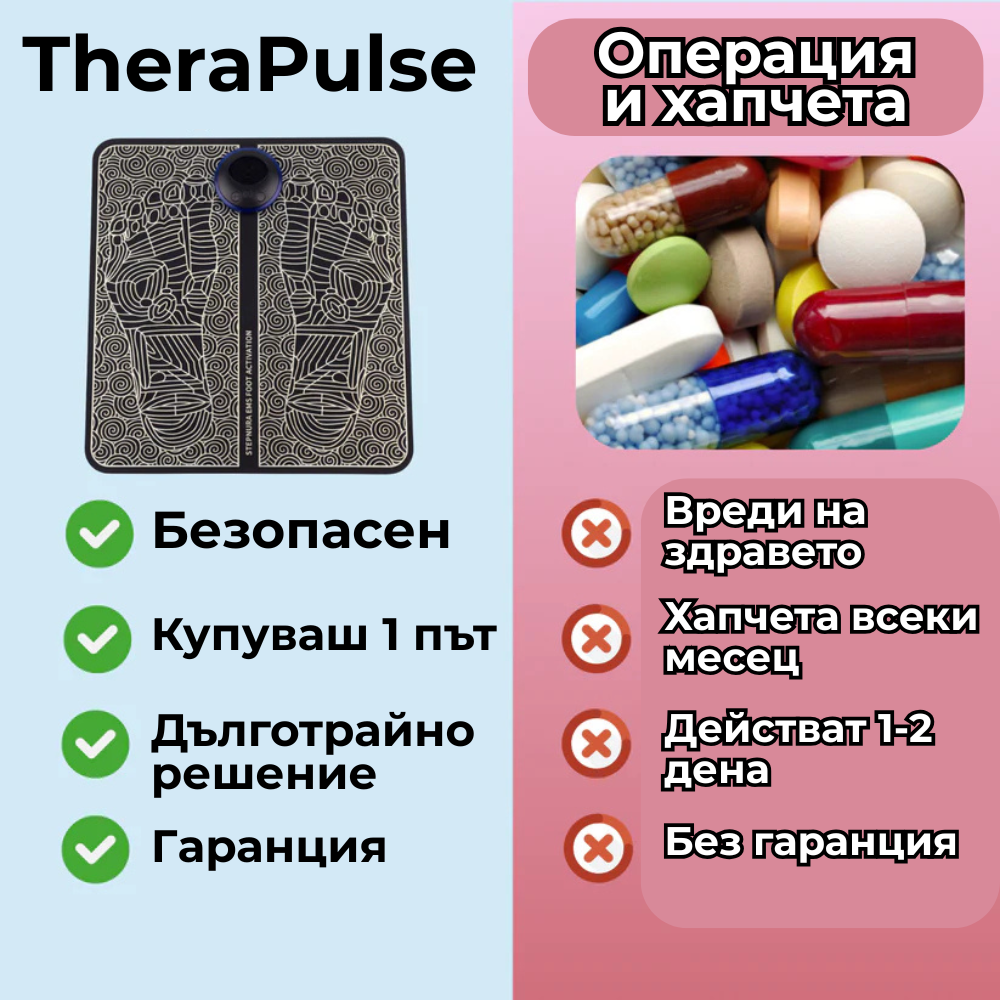 TheraPulse - Рехабелитация за краката с електрически импулси